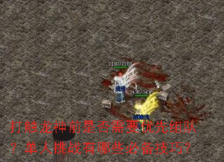 打触龙神前是否需要优先组队?单人挑战有哪些必备技巧? 打触龙神前是否需要优先组队?单人挑战有哪些必备技巧?