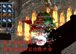 新手如何快速升级?高爆率服爆神装攻略大全 新手如何快速升级?高爆率服爆神装攻略大全