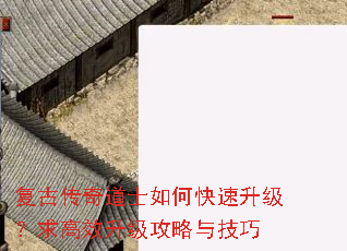 复古传奇道士如何快速升级?求高效升级攻略与技巧 复古传奇道士如何快速升级?求高效升级攻略与技巧