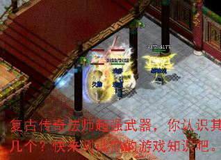 复古传奇法师超强武器,你认识其中几个?快来测试你的游戏知识吧。 复古传奇法师超强武器,你认识其中几个?快来测试你的游戏知识吧。