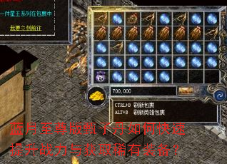 蓝月至尊版甄子丹如何快速提升战力与获取稀有装备? 蓝月至尊版甄子丹如何快速提升战力与获取稀有装备?