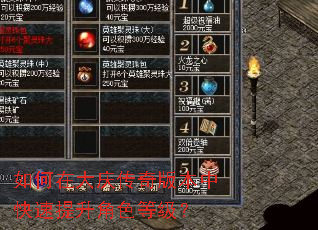 如何在大庆传奇版本中快速提升角色等级? 如何在大庆传奇版本中快速提升角色等级?