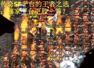 传奇SF平台的王者之选：哪家平台更胜一筹？
