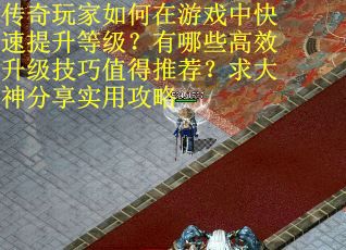 传奇玩家如何在游戏中快速提升等级？有哪些高效升级技巧值得推荐？求大神分享实用攻略