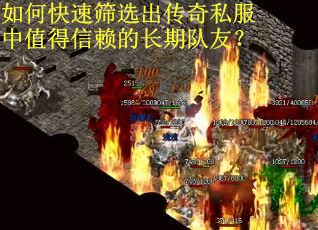 如何快速筛选出传奇私服中值得信赖的长期队友？