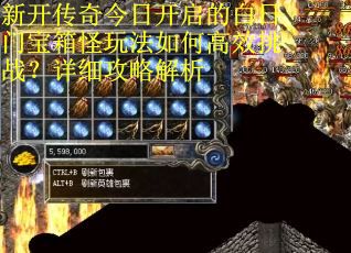 新开传奇今日开启的白日门宝箱怪玩法如何高效挑战？详细攻略解析