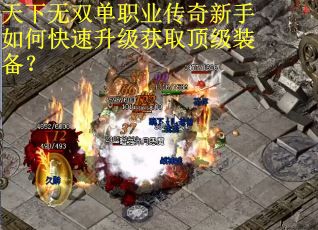 天下无双单职业传奇新手如何快速升级获取顶级装备？